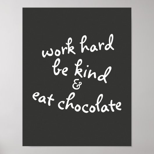 motivatie humor typografie zwart-wit poster (Voorkant)