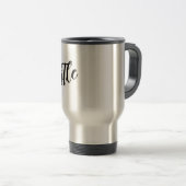Motivatie "Hustle" Modern Script Travel Mug Reisbeker (Voorkant rechts)