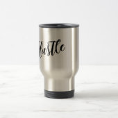 Motivatie "Hustle" Modern Script Travel Mug Reisbeker (Center)