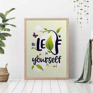 Motivatie illustratie. Natuur liefde. Poster