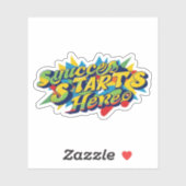 Motivatie in elke kleur sticker (Vel)