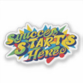 Motivatie in elke kleur sticker (Voorkant)