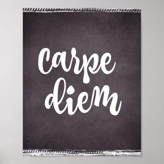 Motivatie inspiratie: Carpe Diem Quote Poster (Voorkant)
