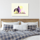 Motivatie "INSPIRE" 24 "x18" omwikkeld canvas (Insitu (Slaapkamer))