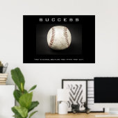 Motivatie Inspire voor Baseball Artwork Poster (Thuiskantoor)
