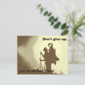 Motivatie Inspirerend aanmoediging wandelen Briefkaart (Staand voorkant)