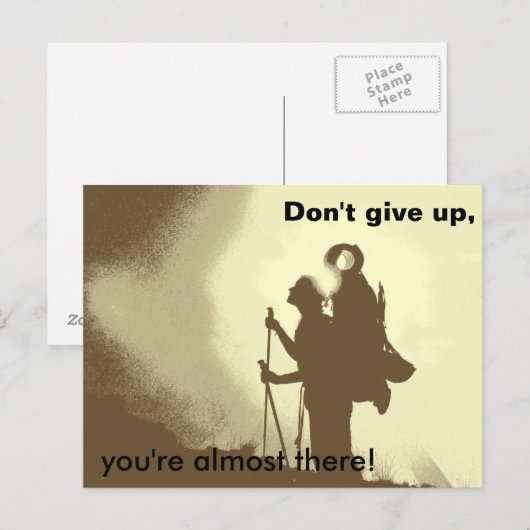 Motivatie Inspirerend aanmoediging wandelen Briefkaart (Voorkant / Achterkant)