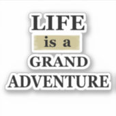 Motivatie inspirerend-citaat gezegde over leven sticker (Voorkant)