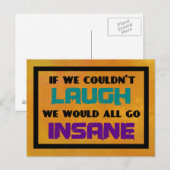 Motivatie Inspirerend Citaat op Gelach Briefkaart (Voorkant / Achterkant)