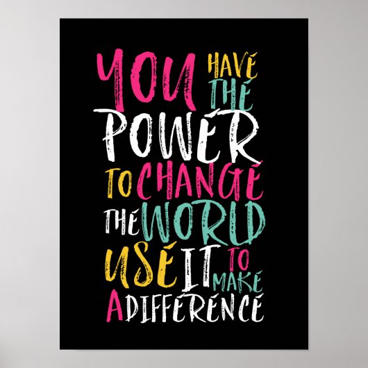 Motivatie Inspirerend Citaat Typografie Poster (Voorkant)