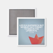 Motivatie & Inspirerend citaatmagneet Magneet (Voorkant / Achterkant)