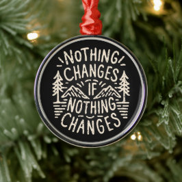 Motivatie inspirerend citeert bergen zwart metalen ornament