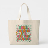 Motivatie, Inspirerend, goede vibes Grote Tote Bag (Achterkant)