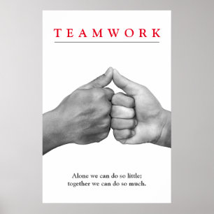 Motivatie Inspirerend handen in teamverband Poster