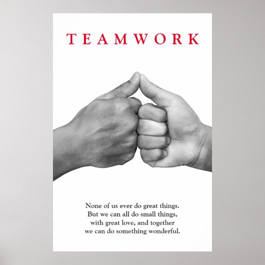 Motivatie Inspirerend handen in teamverband Poster (Voorkant)