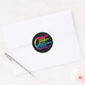 Motivatie Inspirerend Kleding Vriendelijkheid Vred Ronde Sticker (Envelop)