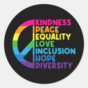 Motivatie Inspirerend Kleding Vriendelijkheid Vred Ronde Sticker