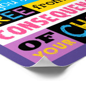 Motivatie Inspirerend levensstandaard roze Paars Poster (Hoek)