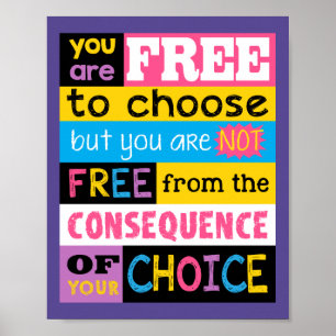 Motivatie Inspirerend levensstandaard roze Paars Poster