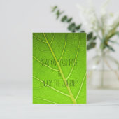 Motivatie Inspirerend Natuur Leaf Quote Briefkaart (Staand voorkant)