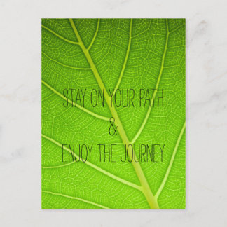 Motivatie Inspirerend Natuur Leaf Quote Briefkaart
