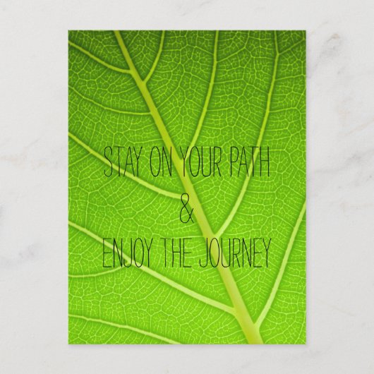 Motivatie Inspirerend Natuur Leaf Quote Briefkaart (Voorkant)