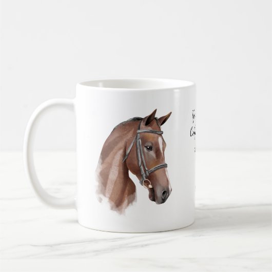 Motivatie Inspirerend paardenpaard Koffiemok (Links)