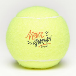 Motivatie Inspirerend prijsopgave. Nooit opgeven! Tennisballen