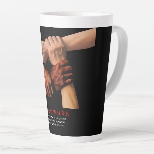 Motivatie Inspirerend prijsopgave voor teamwerk Latte Mok (Rechterhoek)