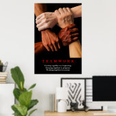 Motivatie Inspirerend prijsopgave voor teamwerk Poster (Thuiskantoor)