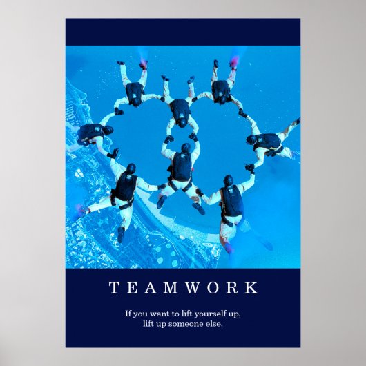 Motivatie Inspirerend prijsopgave voor teamwerk Poster (Voorkant)