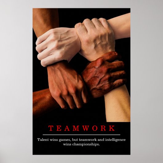 Motivatie Inspirerend prijsopgave voor teamwerk Poster (Voorkant)