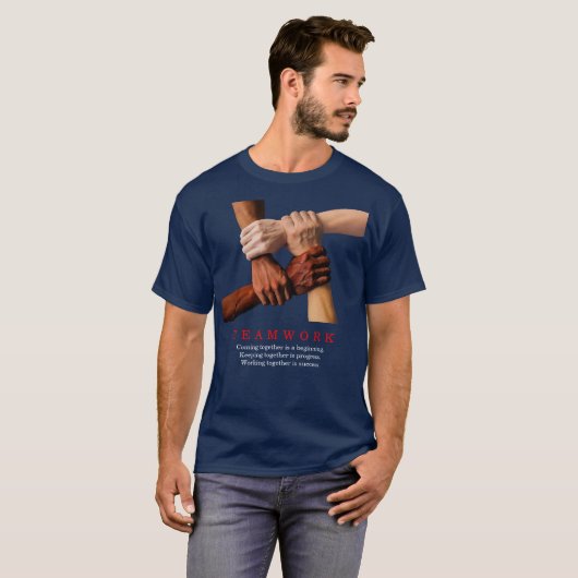 Motivatie Inspirerend prijsopgave voor teamwerk T-shirt (Voorkant volledig)