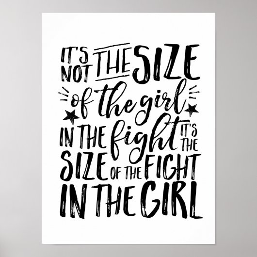 Motivatie Inspirerend Quote Girl Power Poster (Voorkant)