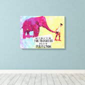 Motivatie Inspirerend quote poster Canvas Afdruk (Insitu (Houten vloer))