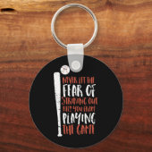 Motivatie Inspirerend Sportwedstrijd Baseball Sleutelhanger (Voorkant)