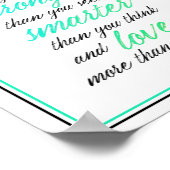 Motivatie Inspirerend sterk citaat Poster (Hoek)