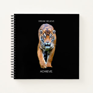 Motivatie Inspirerend succes tijger elegant Notitieboek