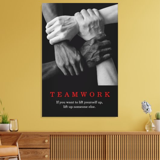 Motivatie Inspirerend  van het team Canvas Afdruk (Insitu (Woonkamer))