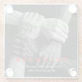 Motivatie Inspirerend  van het team Glazen Onderzetter (Achterkant)