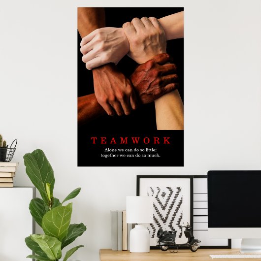 Motivatie Inspirerend  van het team Poster (Thuiskantoor)