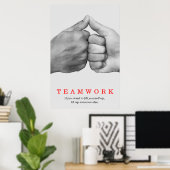 Motivatie Inspirerend  van het team Poster (Thuiskantoor)