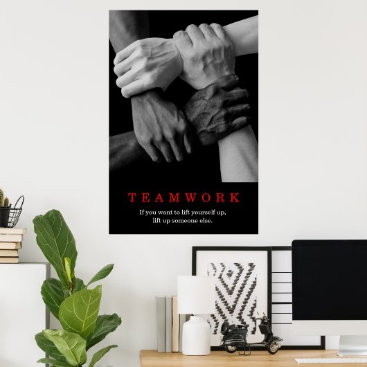 Motivatie Inspirerend van het team Poster (Thuiskantoor)