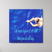 Motivatie Inspirerend van het Zwemteam van het lab Canvas Afdruk (Voorkant)