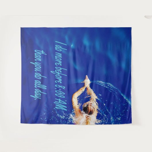 Motivatie Inspirerend van het Zwemteam van het lab Wandkleed (Voorkant (horizontaal))