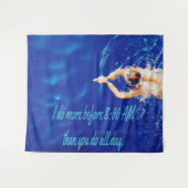 Motivatie Inspirerend van het Zwemteam van het lab Wandkleed (Voorkant (horizontaal))