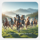 Motivatie Inspirerend Vierkante Sticker (Voorkant)