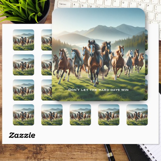 Motivatie Inspirerend Vierkante Sticker