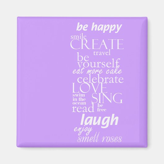 motivatie inspirerend woorden magneet (Voorkant)