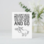 Motivatie is niet nodig briefkaart (Staand voorkant)